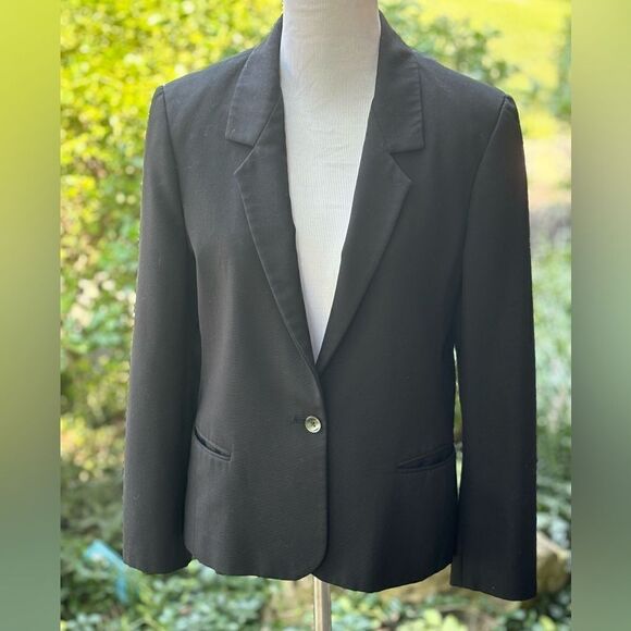 John Meyer Black One Button Blazer size 14 - Picture 1 of 5